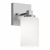 Decorative Sconce: Satin Nickel, 60 W Fixture Watt, 120V AC, Dimmable, 4 3/4 in Lg, 5 1/2 in Wd (MPN LEOS0509MBSN). Key specifications — Voltage: 120V AC; Brand: AFX INC.; For Bulb Type: A19; Housing Finish/Housing Color (Broad): Satin Nickel.