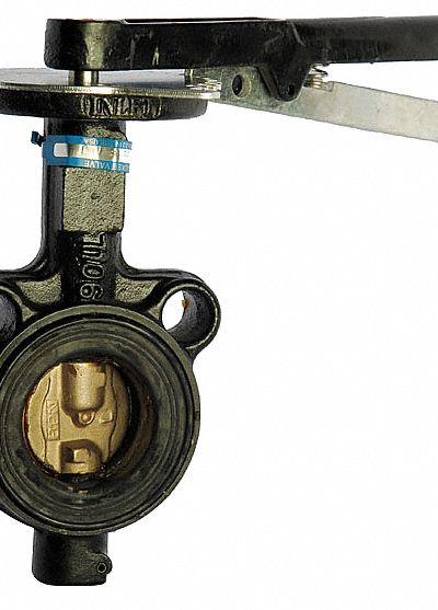 MILWAUKEE VALVE Butterfly Valve: 2 1/2 in Pipe Size - Ductile Iron General-Service Butterfly Valves