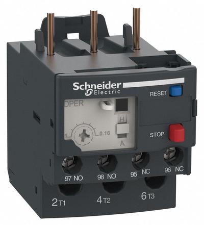 SCHNEIDER Overload Relay: Thermal Protection, 3 Poles, 1NO/1NC - IEC Thermal Overload Relays