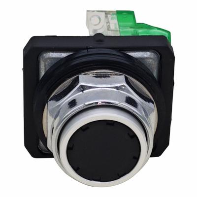 Dayton Flush Push Button Operator: Non-Illuminated, Flush Profile, Metallic, 30 mm - Flush-Mount Push Buttons