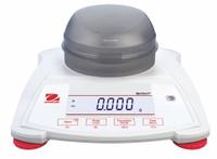 OHAUS Compact Bench Scale: 220 g Capacity, 0.001 g Readability, Carat/Custom/g/oz/pwt, ABS (MPN SPX223). Key specifications — Brand: OHAUS; Display Type: LCD.