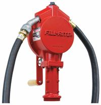 FILL-RITE Hand Pump: Rotary, Pump with Hose & Nozzle, Bung, 12.8 oz per stroke, Aluminum, Manual (MPN FR112). Key specifications — Brand: FILL-RITE; Seal Material: Buna-N; Suction Tube Material: Steel; Maximum Flow Rate: 12.8 oz per stroke; Spout/Nozzle: Manual Aluminum Nozzle.
