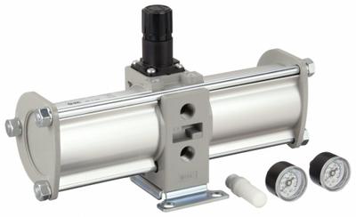 SMC Booster Regulator: 3/8 in, NPT, 35.3 scfm, 145 psi Max Op Pressure - SMC Compressed Air Booster Regulators