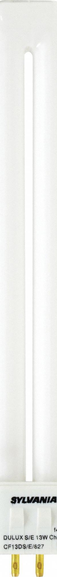 LEDVANCE/ SYLVANIA Compact Fluorescent Bulb: 4-Pin (2GX7), T4, Fluorescent, 2700K, 13 W Watt (MPN 20314). Key specifications — Brand: LEDVANCE/ SYLVANIA; Bulb Designation: CF13DS/E/827; Dimmable: Yes; Color Temperature: 2700K.