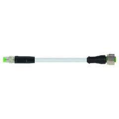 MURRELEKTRONIK Cordset: M8 Male Straight X M12 Female Right Angle, PUR, Gray, 1 m Cable Lg (MPN 7000-88261-2300100). Key specifications — Cable Jacket Color: Gray; IP Rating: IP66K; Wire Size: 24 AWG; Brand: MURRELEKTRONIK.
