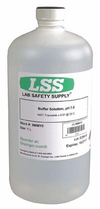 APPROVED VENDOR Buffer - pH 7.00 - Color Coded Yellow: Lab, 1 L Volume, Liquid, pH 7, Plastic, 1 (MPN 793EP2). Key specifications — Brand: APPROVED VENDOR; CAS Number: 7732-18-5; Chemical Family Type: Buffer; Chemical Grade: Lab; Concentration: pH 7; Container Material: Plastic; Container Type: Bottle; Form: Liquid.