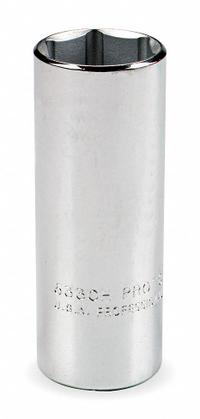 PROTO Socket: SAE, 1/2 in Drive Size, 3/4 in Socket Size, 6-Point, Deep, Chrome, Not Tether Capable (MPN J5324H). Key specifications — attr1204417: PROTO; attr1204392: Chrome.