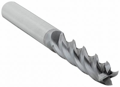 CLEVELAND Square End Mill: Carbide, TiAlN Coated, 4 Flute, 5/16" Mill Dia, 1-1/4" LOC - Fast-Cutting Carbide Square End Mills for Stainless Steel & Super Alloys