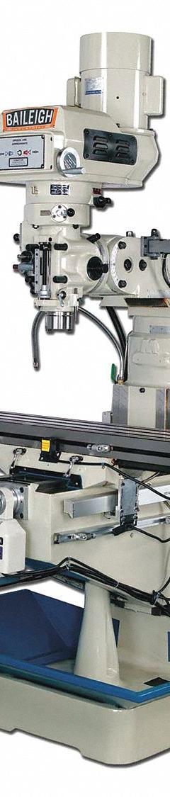 BAILEIGH Vertical Milling Machine: VM-942, 3 hp, 220V (MPN VM-942-1). Key specifications — attr1088193: BAILEIGH INDUSTRIAL; attr1099138: Variable; attr1088241: NT40.