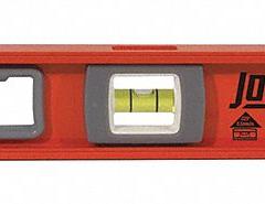JOHNSON LEVEL Aluminum Level: Level, Plumb & 45° Angle, I-Beam, Cushioned, Cushioned, Strip – 1 (MPN 1254-2400). Key specifications — attr934734: 1254-2400; attr934735: JOHNSON LEVEL; attr939796: Acrylic; attr939781: Strip; attr983962: Aluminum; attr939959: Top & Side Read; attr939953: Removable End Caps.