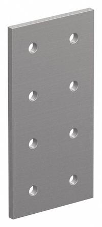 Rectangular Flat Plate: Rectangular Flat Plate, 40 Series, 6 mm x 80 mm x 160 mm, 8 Holes, Silver (MPN 40-4365). Key specifications — Material: Aluminum; Brand: 80/20; Finish: Anodized.
