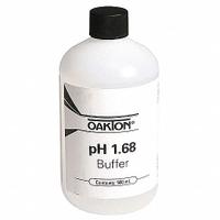 OAKTON Buffer - pH 1.68: ACS, 500 mL Volume, Liquid, pH 1.68, Plastic, Bottle, Solution, 00654-01, 1. Key specifications — Brand: OAKTON; CAS Number: 7732-18-5; Chemical Family Type: Solution; Chemical Grade: ACS; Concentration: pH 1.68; Container Material: Plastic; Container Type: Bottle; Form: Liquid.