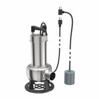 GRUNDFOS Plug-In Utility Pump: 1 hp, 1 2/5 in Max. Dia. Solids, Continuous Duty, 220-230V AC, Female (MPN 96846954). Key specifications — Impeller Material: Stainless Steel; Includes: Float Switch; Rated Voltage: 220-230V AC; Brand: GRUNDFOS.