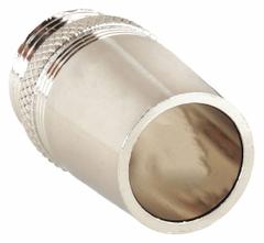 MILLER ELECTRIC Nozzle: Spoolmate, 9/16 in, Tapered, Copper (MPN 186405). Key specifications — Insulation Type: Self-Insulated; Duty Rating: Standard Duty; For Contact Tip Series: Spoolmate; Manufacturer Part Number: 186405; Brand: MILLER ELECTRIC.