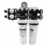 ICE-O-MATIC Water Filtration System: 0.5 micron, 3 gpm, 16 in Overall Ht (MPN IFQ2). Key specifications — Product Type: Ice Machine System; Filter Media: Carbon; Brand: ICE-O-MATIC; Reduces: Chlorine Taste.