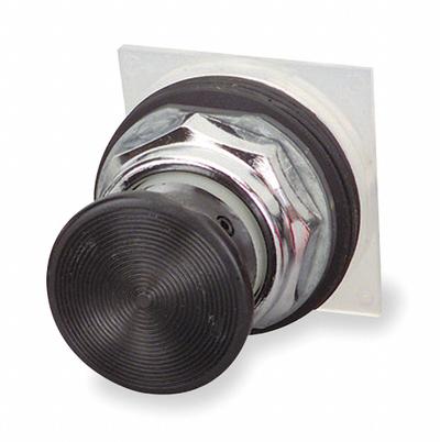 SCHNEIDER Mushroom Head Push Button: Black, 30 mm Mounting Size, Metallic - Mushroom-Head Push-Button Operators