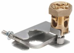 Raised Floor Grounding Connector: 6 AWG SOL to 1/0 AWG STR Grounding Wire Size (MPN GPQC10-1/0). Key specifications — Brand: PANDUIT; Grounding Wire Size: 6 AWG SOL to 1/0 AWG STR; Material: Steel; Grounding Wires Connected To: 1 in to 1-1/8 in Round Raised Floor Pedestal; Manufacturer Part Number: GPQC10-1/0.