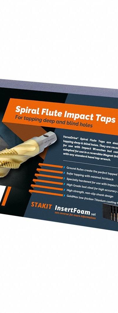 HOLEMAKER TECHNOLOGY Spiral Flute Impact Tap Set: 1/2"-13 - VersaDrive Spiral-Flute Impact Tap Sets