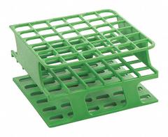 Tube Rack: 2 3/8 in Overall Wd, 4 in Overall Ht, 4 in Overall Lg, POM, Green, (36) Wells, Benchtop (MPN HS27501C). Key specifications — Material: POM; Mounting Location: Benchtop; Color: Green; Product Type: Test Tube Rack; Total Holding Capacity: (36) Wells; Brand: HEATHROW SCIENTIFIC.