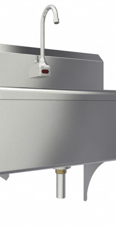 SANI-LAV Scrub Sink: 1 Stations - One-Station Wall-Mounted Hand Sinks with Faucets