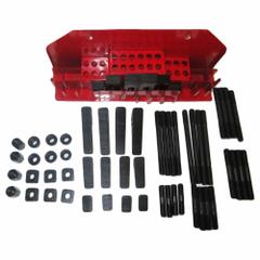 JET Machine Clamping Kit: For 3/4 in T-Slot, 5/8" Stud, 58 Pc (MPN CK-58). Key specifications — Brand: JET; Includes Studs: (4) 4 in; Stud Thread Size: 5/8".