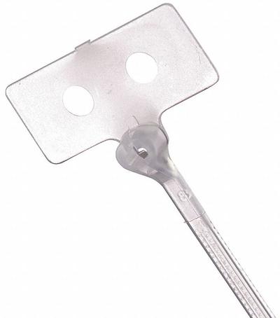 TY-RAP Cable Tie: 4 in Nominal Lg, 5/8 in Nominal Max. Bundle Dia., Perpendicular to Tie - Vertical Flag Identification Cable Ties