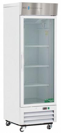 AMERICAN BIOTECH SUPPLY Lab Refrigerator: 16 cu ft, Upright, 1°C to 10°C, 29 3/4 in Overall Dp, Temp (MPN ABT-HC-LS-16). Key specifications — Door Opening Style: Right; Color: White; Alarm Type: Temperature; Manufacturer Part Number: ABT-HC-LS-16; Brand: AMERICAN BIOTECH SUPPLY; Product Type: Lab Refrigerator; Door Type: Swing Glass; Refrigerant Type: R-290.