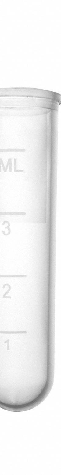 APPROVED VENDOR Test Tube: Test Tube, Polypropylene, 5 mL Capacity - mL, 0.17 fl oz Capacity - oz (MPN C0905). Key specifications — Brand: APPROVED VENDOR; Graduated: Yes; Closure Color: Colorless; Includes: Attached Snap Cap; Includes Closure: Yes; Body Color: Colorless; Bottom Shape: Round; Body Material: Polypropylene.