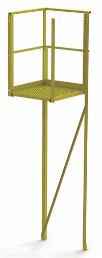 TRI-ARC Turn Platform: 6.8 ft Overall Ht, Steel (MPN UCT04242). Key specifications — Material: Steel; Color: Yellow; Brand: TRI-ARC.