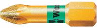 WERA Insert Bit: Insert Bit, Imperial, Pozidriv® Head, PZ1 Bit Industry Size, Diamond Coated, Hex (MPN 05056700001). Key specifications — attr1119861: Diamond Coated; attr1119847: PZ1; attr1119860: Power; attr1119850: S2 Steel; attr1119851: Imperial; attr1119853: Insert Bit; attr1119857: WERA; attr1119849: Not Impact Rated.
