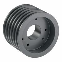APPROVED VENDOR V-Belt Pulley: B66, 6 Groove, 6.95 in OD, Bushed Bore, SK, Quick Detachable (MPN 6B66SK). Key specifications — Pulley Industry Number: B66; Pitch Diameter: 6.2 in (4L, A); For Belt Section (broad, with similar types): 4L, A, or AX.