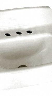 AMERICAN STANDARD Bathroom Sink: Regalyn™, White, Enameled Cast Iron, 20 in Overall Lg, Centerset (MPN 4869004.020). Key specifications — Series: Regalyn™; Includes: Front Overflow, Soap Depression, Wall Hanger; Color: White; Brand: AMERICAN STANDARD; Sink Type: Bathroom; Material: Enameled Cast Iron; Sink Material: Cast Iron.