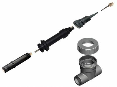 SENSOREX Sensor Kit: S8300TC/10/BNC/TL, pH, 0 to 14 pH, Flat, 3.05 m Cable Lg, BNC - Electrode, Probe & Sensor Kits