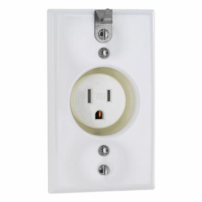 LEVITON Plugs and Receptacles: Single, 5-15, White, 125V AC, 15 A, 2 Pole / 3 Wire (MPN T5015-CHW) - General Purpose Receptacles