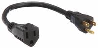 APPROVED VENDOR Extension Cord: Indoor Use, 1 ft Lg, Outlet, 5-15P, 16/3, SJT, Black, 13 A Current (MPN 5XFP6ID). Key specifications — Brand: APPROVED VENDOR; Temperature Rating: -4° to 221°F; NEMA Plug Configuration: 5-15P.