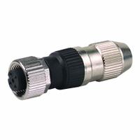 MURRELEKTRONIK Circular Connector: A Coded, 4 Socket, M12 Screw, IP67, IDC, Straight (MPN 7000-12601-0000000). Key specifications — Connector Body Type: Socket; Coding: A; Brand: MURRELEKTRONIK; Voltage Rating: 32V AC; Thread Size: M12; Mounting Style: Screw; IP Rating: IP67; Connector Orientation: Straight.