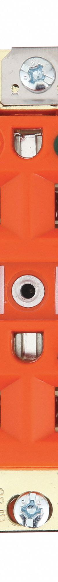 BRYANT Receptacle: Hospital Grade Fed. Spec., Duplex, 5-20R, Orange, 125V AC, 20 A, 2 Pole / 3 Wire (MPN BRY8300IG)