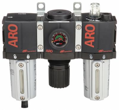 ARO Filter/Regulator/Lubricator: 3/8 in NPT, 85 cfm, 250 psi Max Op Pressure - ARO Filter, Regulator & Lubricators (FRLs)