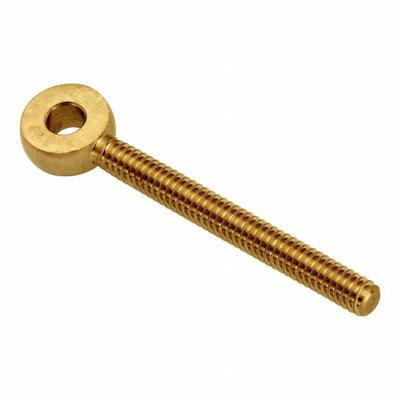 AMPG Fixed Rod End: Brass, Plain, 3 1/2 in Hole Center-to-End Lg, Right Hand - Brass Male Threaded Fixed Rod Ends