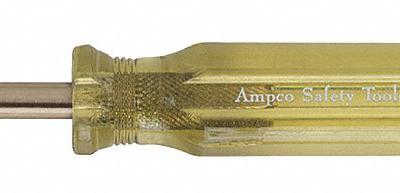 AMPCO Solid Round Shank Nut Driver: Straight - Non-Sparking Nut Drivers
