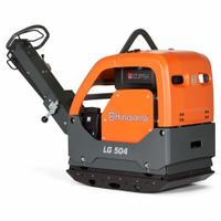 HUSQVARNA Plate Compactor: 33 23/50 in Plate Wd, Forward and Reverse Direction (MPN LG 504). Key specifications — Brand: HUSQVARNA.