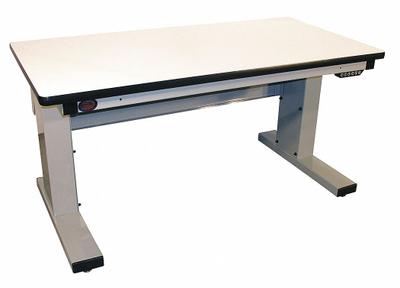 PRO-LINE Workbench: Adj Ht, Laminate, 60 in x 30 in, 1,000 lb Overall Load Capacity - Open-Base Workstations