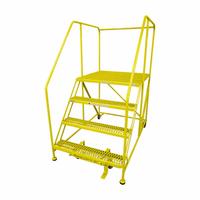 COTTERMAN Work Platform: 3.3 ft Platform Ht - Max, 36 in x 48 in, Steel, 800 lb Load Capacity (MPN 4WP3648RA3B4B8AC2P6). Key specifications — Folding: Not Foldable; Mobility: Rolling; Components Included: Rubber Foot Pads; Use Location: Indoor; Brand: COTTERMAN; Color: Yellow; Height Adjustability: Fixed Height; Includes Handrails: Handrails Not Included.