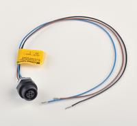 BRAD HARRISON Internal Thread Receptacle: 120070, 1/4"-18 Mounting Thread Size, 1 ft Wire Lg, 3 Pins (MPN 8R3A00A18A120). Key specifications — IP Rating: IP67; Mounting Thread Size: 1/4"-18; Brand: BRAD HARRISON; Mounting Style: Panel; Series: 120070.
