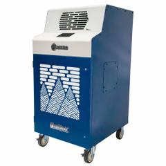 KWIKOOL Portable Air Conditioner: 1,000 sq ft – 1,200 sq ft, 23,500 BtuH, 230V AC, Cooling Only (MPN KWIB2421-3). Key specifications — Compatible Location: Indoor; Voltage: 230V AC; Includes Air Filter: Air Filter Included; Brand: KWIKOOL.