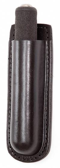 GOULD & GOODRICH, INC. Baton Holder: Black, Leather, Basket Weave, For 2 1/4 in Belt Wd (MPN B560-21). Key specifications — attr188437: Black; attr188438: Leather; attr188431: Baton Pouch.