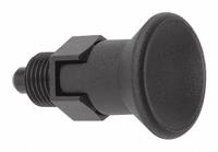 KIPP Indexing Plunger: Locking, Steel, M10x1 Thread, 5 N to 12 N Nose Force (MPN K0631.7105). Key specifications — Brand: KIPP.