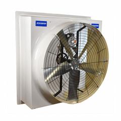 Agricultural Exhaust Fan: Belt Drive, 36 in Blade, 1/2 hp, Totally Enclosed Air Over, 10,250 cfm (MPN FFM365G12). Key specifications — Nameplate Voltage: 115/230V AC; Motor Enclosure: Totally Enclosed Air Over; Brand: SCHAEFER; Frame Finish: Polished; Frame Material: Fiberglass.