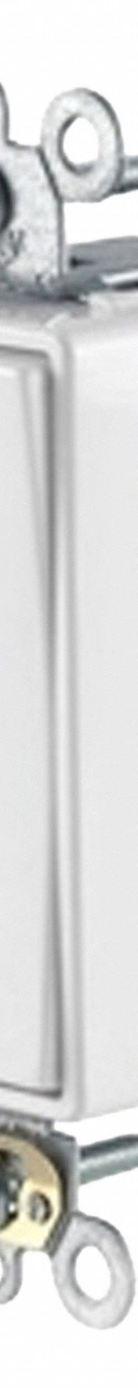 LEVITON Wall Switch: Rocker Switch, Single Pole/Double Throw, Momentary, White, 24V AC/DC, 3 A (MPN 56081-2W). Key specifications — Illuminated: No; Voltage Rating: 24V AC/DC.