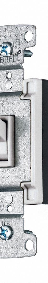 HUBBELL Wall Switch: Toggle Switch, 4-Way, Maintained, White, 120V AC, 15 A (MPN RS415W). Key specifications — Illuminated: No.